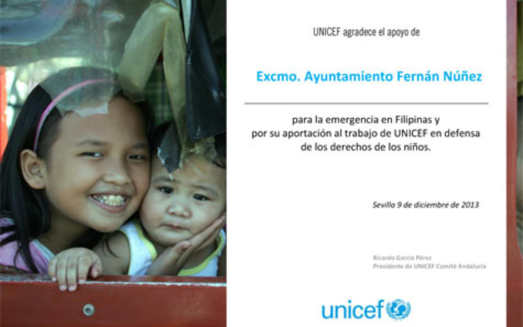 UNICEF agradece la solidaridad de Fernán Núñez 1