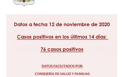 Información sobre datos COVID-19 en Fernán Núñez a 12 de noviembre de 2020