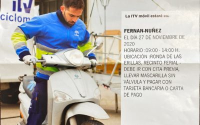 Visita de la ITV móvil a Fernán Núñez el próximo viernes 27 de noviembre